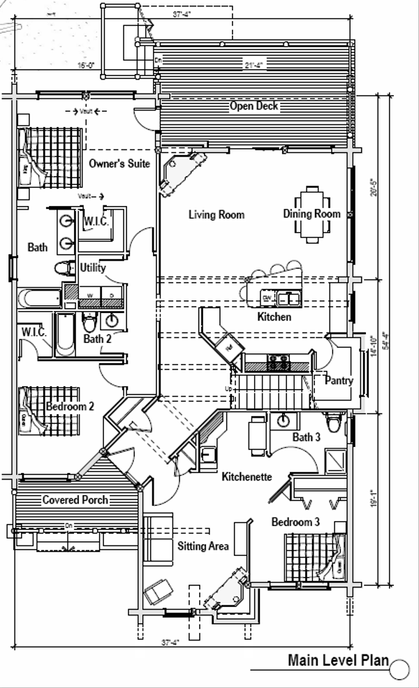 Log Floor Plan - Main Floor Plan #451-8