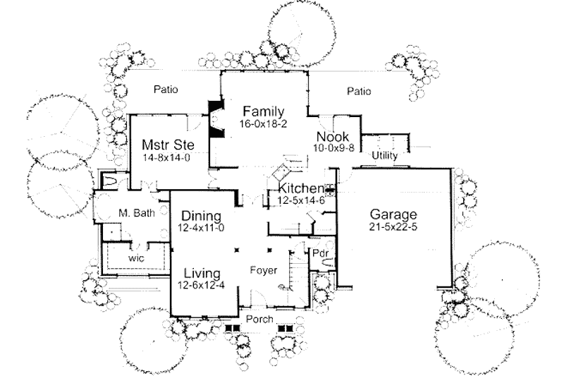 Architectural House Design - Floor Plan - Main Floor for Traditional House Plan #120-107 - 4 bed, 4 bath