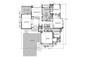 Floor Plan - Main Floor for Modern House Plan #420-240 - 4 bed, 5.5 bath
