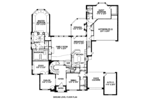 Floor Plan - Main Floor for European House Plan #141-248 - 5 bed, 4.5 bath