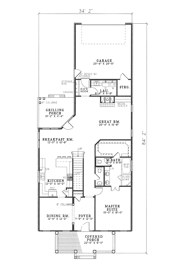 House Plan Design - Traditional Floor Plan - Main Floor Plan #17-289