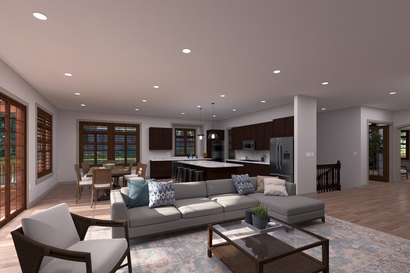 House Blueprint - Interior - Family Room 2 for Traditional House Plan #1060-474 - 2 bed, 2 bath