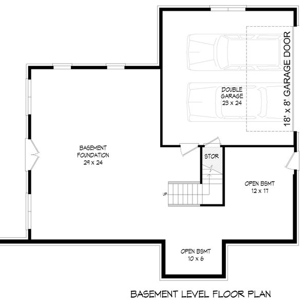 Traditional Floor Plan - Lower Floor Plan #932-477