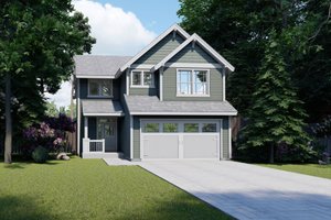 Craftsman Exterior - Front Elevation Plan #53-697