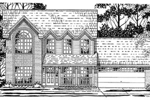House Plan Design - Exterior - Front Elevation for Traditional House Plan #42-544 - 3 bed, 2 bath