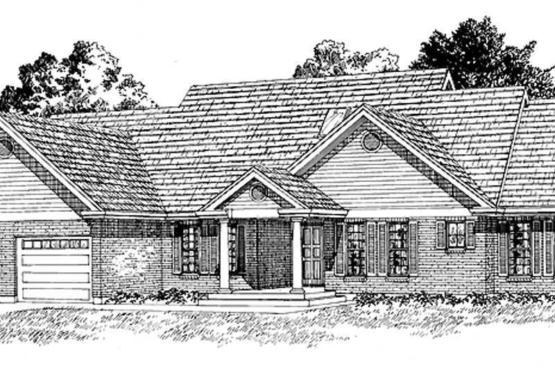 Home Plan - Colonial Exterior - Front Elevation Plan #47-820
