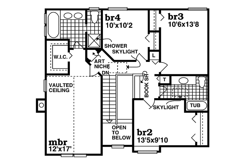 Home Plan - Floor Plan - Upper Floor for Country House Plan #47-944 - 4 bed, 2.5 bath