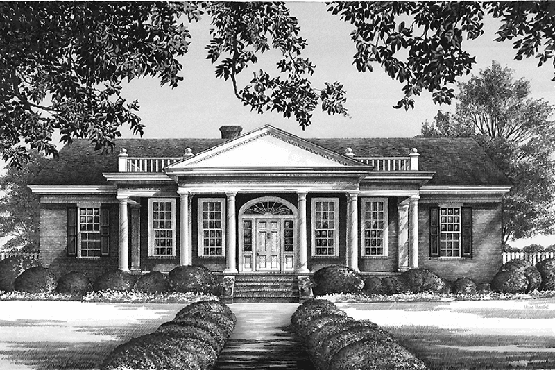 Home Plan - Exterior - Front Elevation 3 for Classical House Plan #137-331 - 3 bed, 2 bath