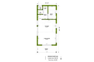 Floor Plan - Main Floor for Contemporary House Plan #1106-59, 1 bath