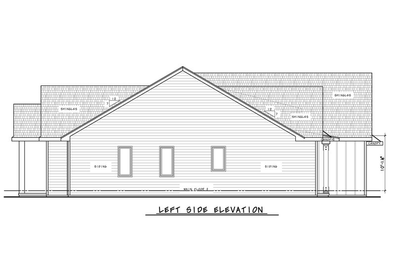 House Plan Design - Exterior - Other Elevation for Farmhouse House Plan #20-2510 - 4 bed, 2 bath