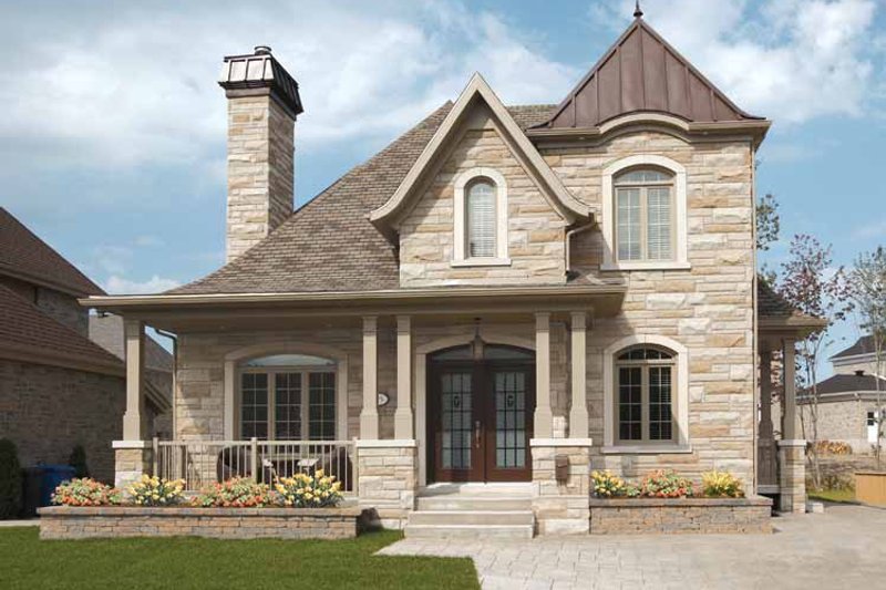 Home Plan - Exterior - Front Elevation 3 for European House Plan #23-2547 - 3 bed, 1.5 bath