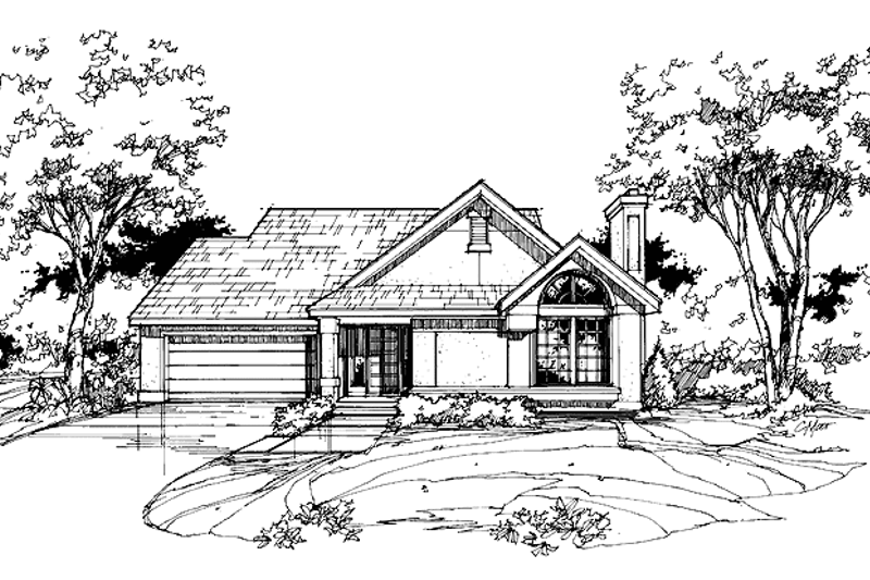 Home Plan - Ranch Exterior - Front Elevation Plan #320-720