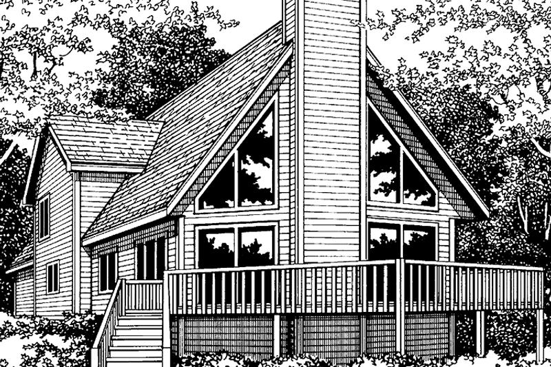 Dream House Plan - Exterior - Rear Elevation for Country House Plan #981-29 - 2 bed, 2 bath