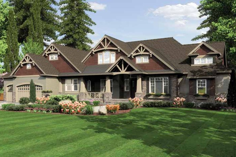 Dream House Plan - Craftsman Exterior - Front Elevation Plan #132-549