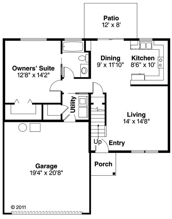 House Design - Floor Plan - Main Floor Plan #124-470