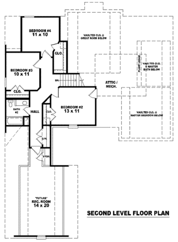 European Floor Plan - Upper Floor Plan #81-997
