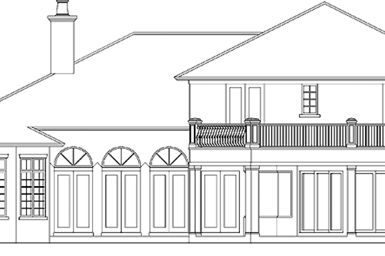 Exterior - Rear Elevation for Mediterranean House Plan #930-347 - 5 bed, 4.5 bath