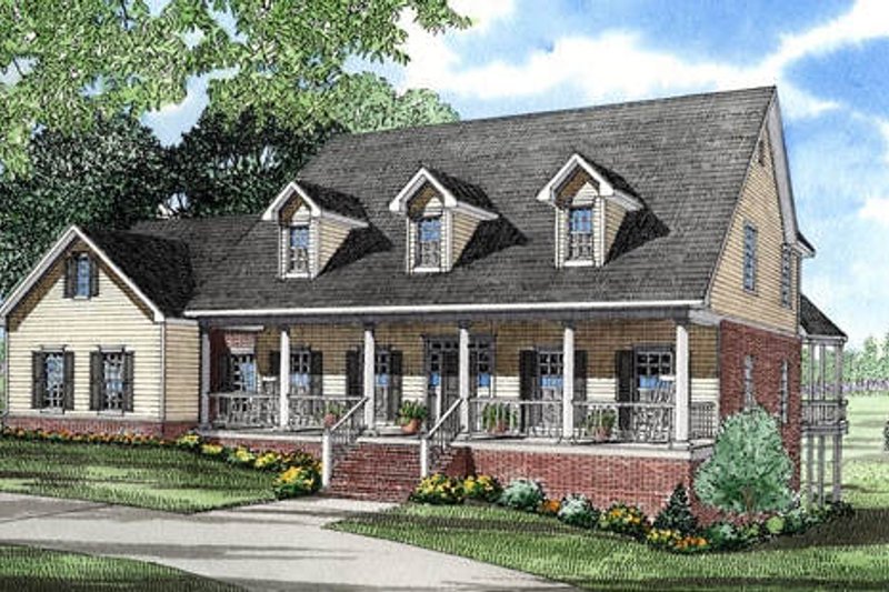 Home Plan - Country Exterior - Front Elevation Plan #17-253