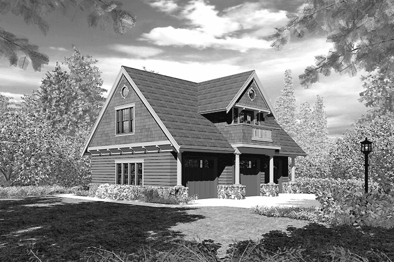 Dream House Plan - Craftsman Exterior - Front Elevation Plan #48-803