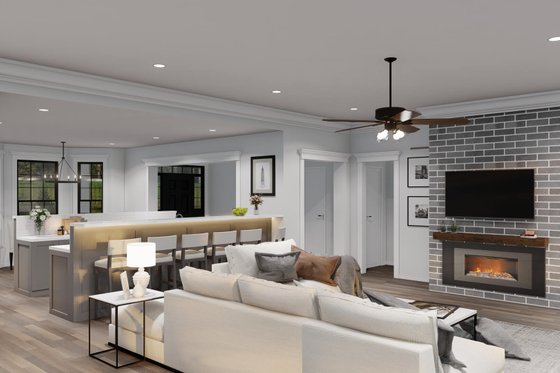 Interior - Family Room for Country House Plan #923-35 - 3 bed, 2 bath