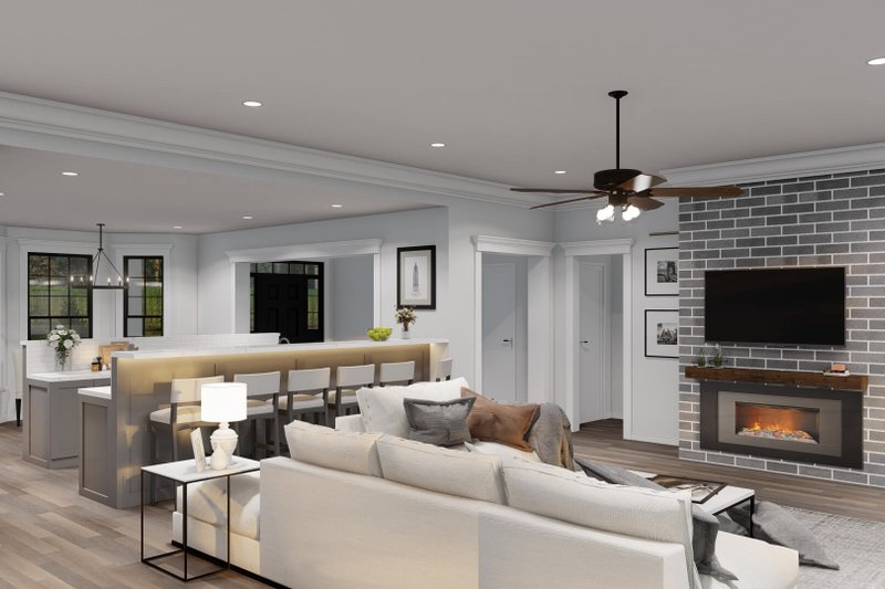 Architectural House Design - Interior - Family Room for Country House Plan #923-35 - 3 bed, 2 bath
