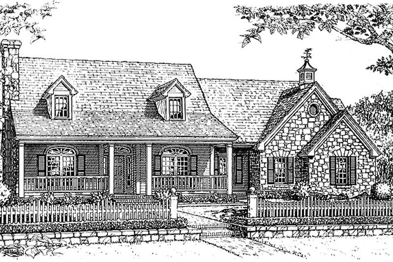 Dream House Plan - Country Exterior - Front Elevation Plan #310-1118