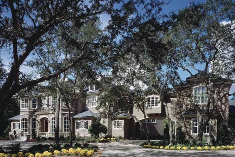 House Blueprint - Exterior - Front Elevation 3 for Mediterranean House Plan #417-557 - 5 bed, 5 bath