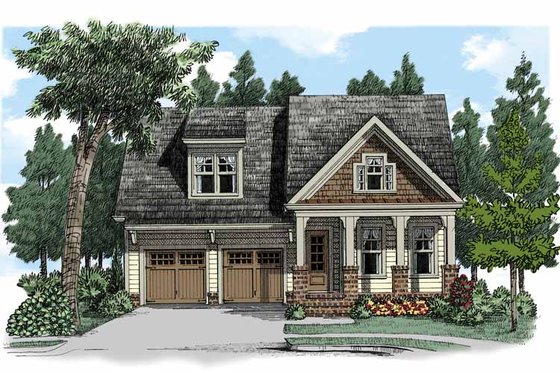 Exterior - Front Elevation 3 for Craftsman House Plan #927-505 - 4 bed, 3 bath