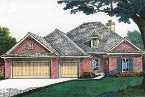 Home Plan - Exterior - Front Elevation for European House Plan #310-1194 - 3 bed, 2.5 bath