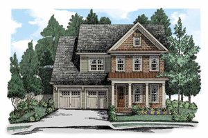 Colonial Exterior - Front Elevation Plan #927-508