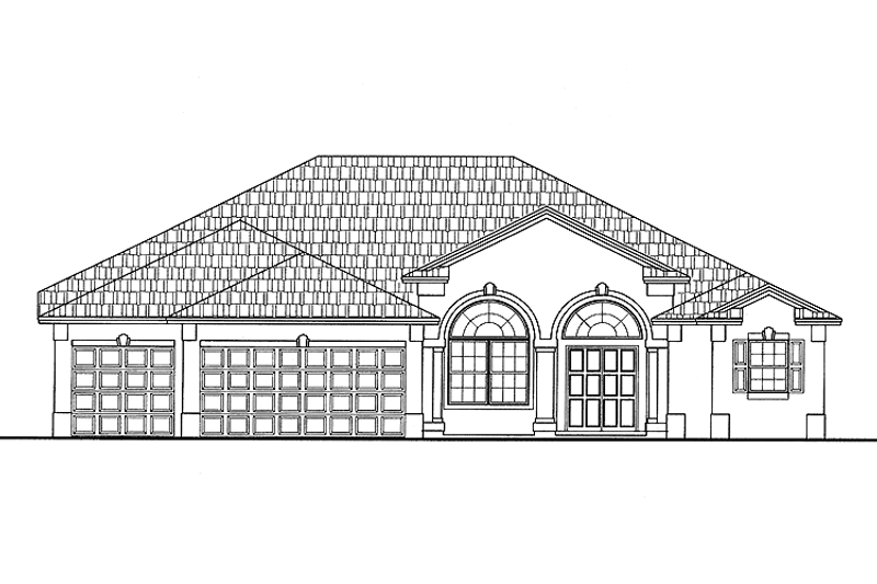 Home Plan - Mediterranean Exterior - Front Elevation Plan #999-124