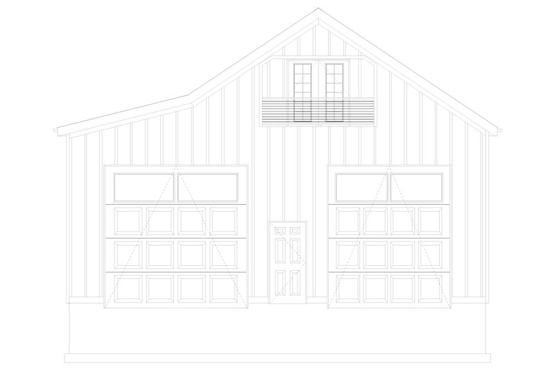 House Design - Exterior - Rear Elevation 2 for Barndominium House Plan #1060-227, 0.5 bath