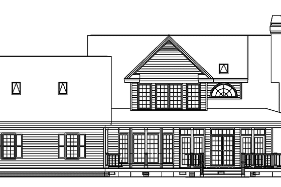 Exterior - Rear Elevation for Country House Plan #929-546 - 4 bed, 3.5 bath