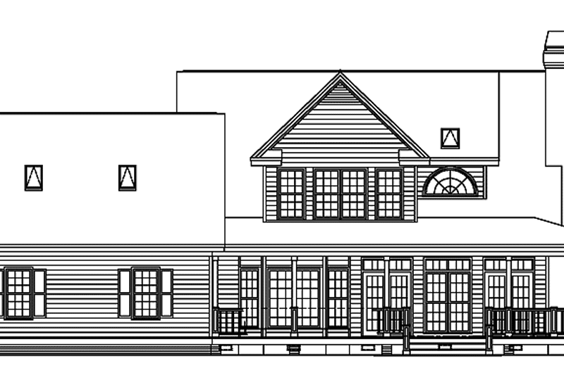 Home Plan - Exterior - Rear Elevation for Country House Plan #929-546 - 4 bed, 3.5 bath