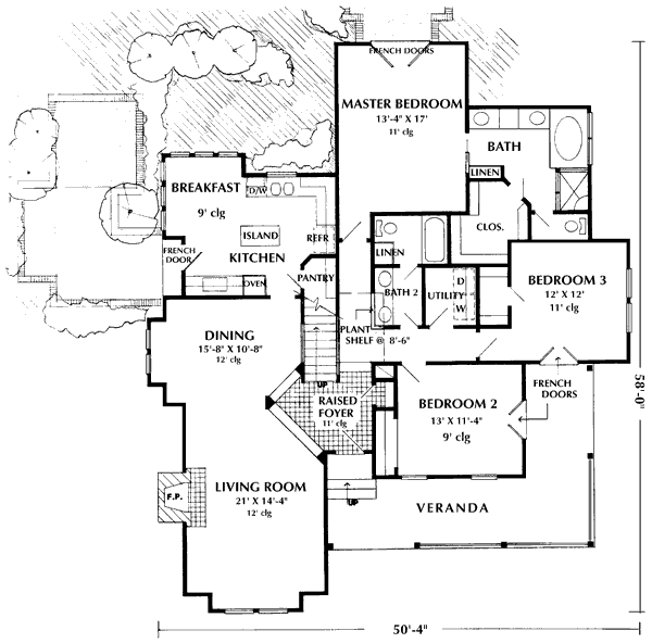 Architectural House Design - Victorian Floor Plan - Main Floor Plan #410-239