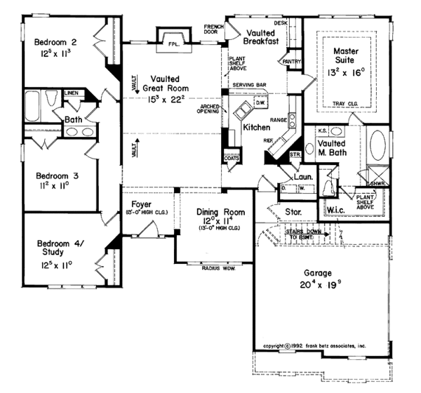 Home Plan - Ranch Floor Plan - Main Floor Plan #927-44