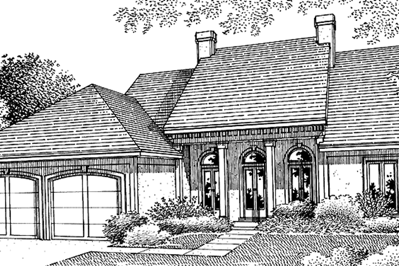 Home Plan - Country Exterior - Front Elevation Plan #45-508