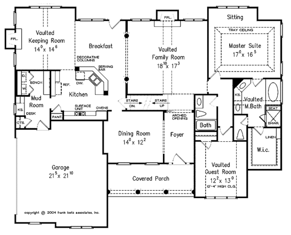 Dream House Plan - Country Floor Plan - Main Floor Plan #927-283
