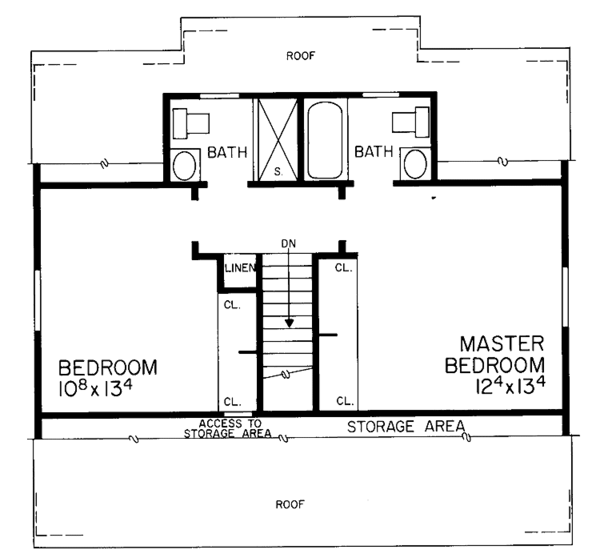 Dream House Plan - Colonial Floor Plan - Upper Floor Plan #72-753