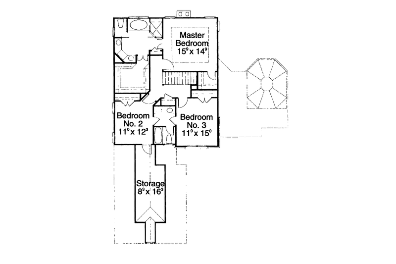 Architectural House Design - Floor Plan - Upper Floor for Traditional House Plan #429-232 - 3 bed, 2.5 bath