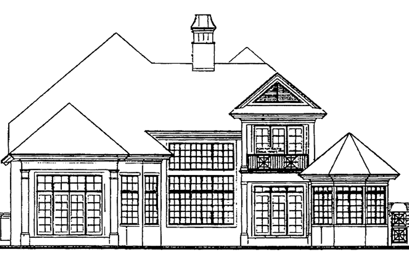 House Design - Exterior - Rear Elevation 1 for Mediterranean House Plan #930-275 - 4 bed, 4.5 bath
