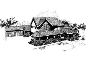 Country Exterior - Front Elevation Plan #60-723