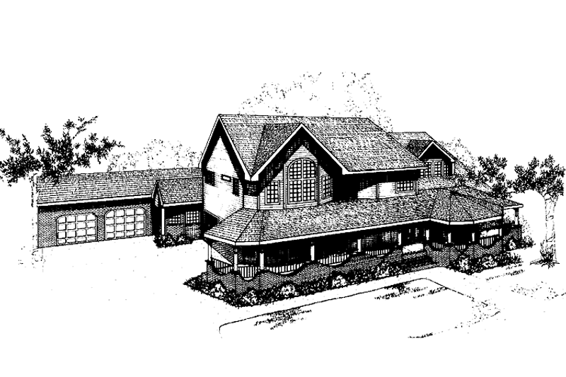 Home Plan - Country Exterior - Front Elevation Plan #60-723