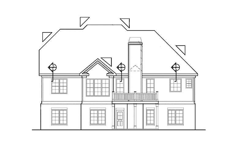 Home Plan - Exterior - Rear Elevation for Country House Plan #927-430 - 4 bed, 3 bath