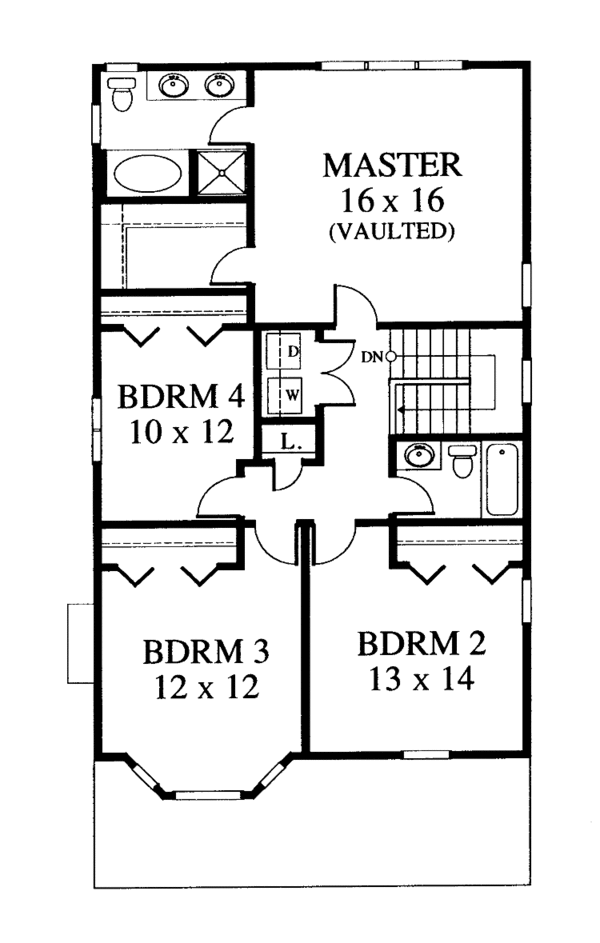 House Design - Country Floor Plan - Upper Floor Plan #1053-28