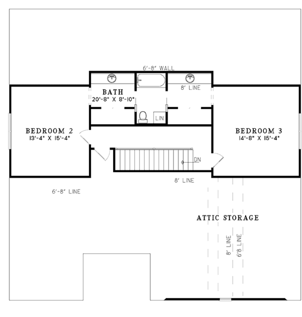 Home Plan - Country Floor Plan - Upper Floor Plan #17-3242