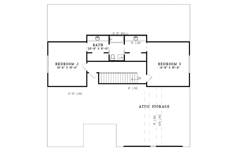 Home Plan - Floor Plan - Upper Floor for Country House Plan #17-3242 - 3 bed, 2.5 bath