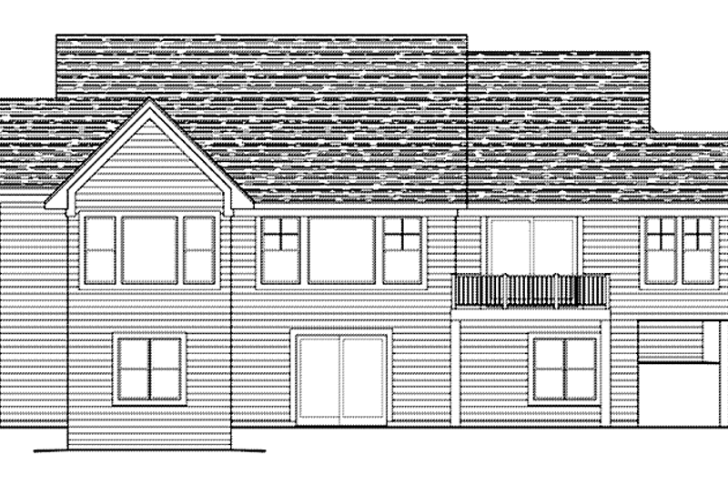 Home Plan - Exterior - Rear Elevation for Ranch House Plan #51-1069 - 5 bed, 4.5 bath