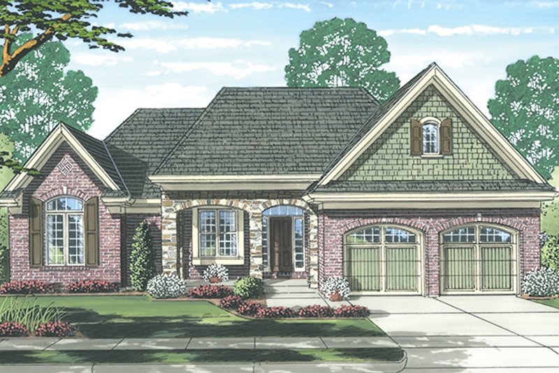 Architectural House Design - Cottage Exterior - Front Elevation Plan #46-844