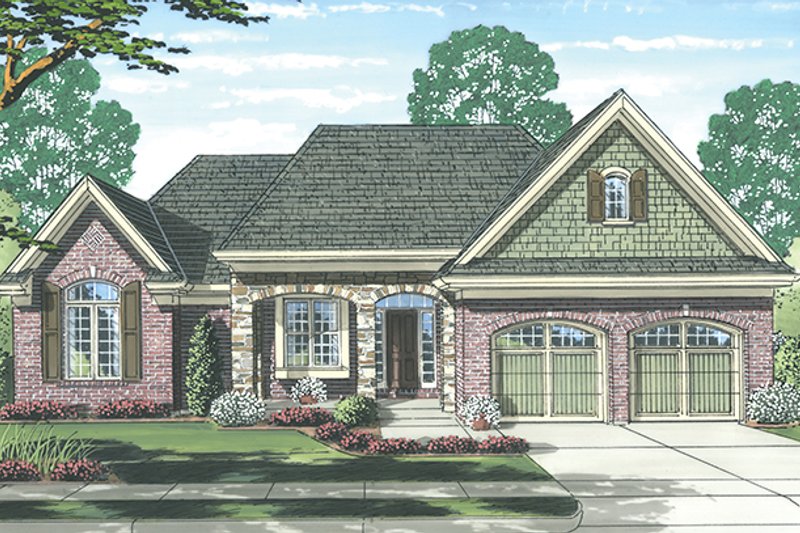 Dream House Plan - Cottage Exterior - Front Elevation Plan #46-844